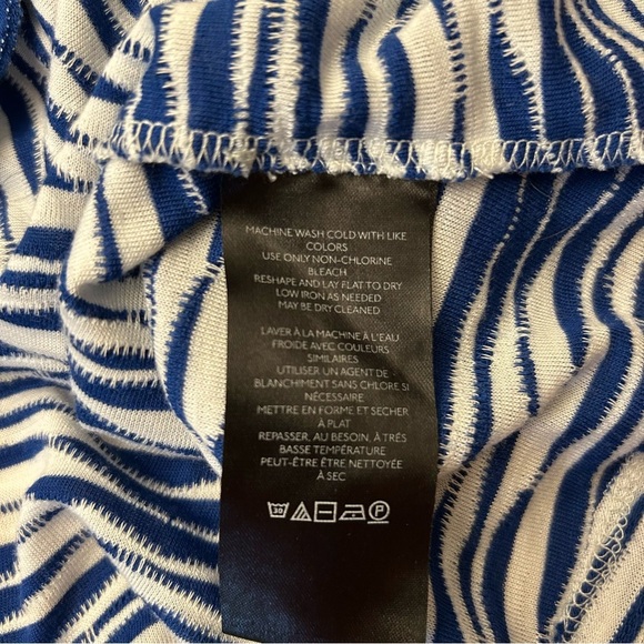 ANTHROPOLOGIE MAEVE Blue Print Cutout Top - Picture 5 of 8